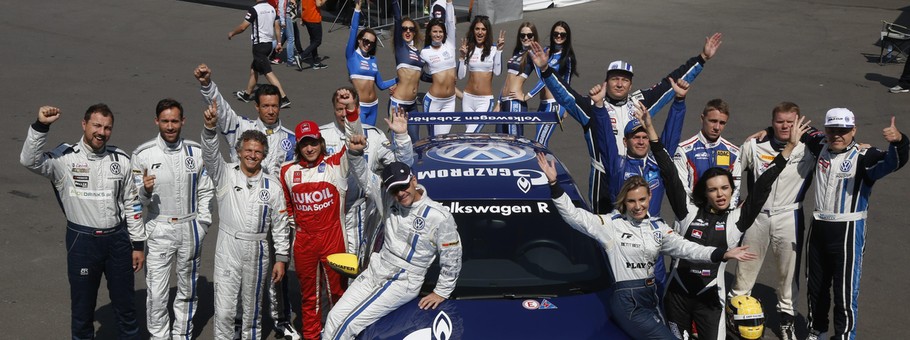 Gwiazdy specjalnego wyścigu Scirocco R Cup w Moskwie