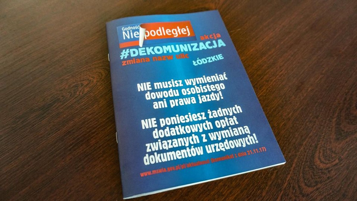 Polska Fundacja Narodowa przysłała do urzędu miasta broszurę z błędami