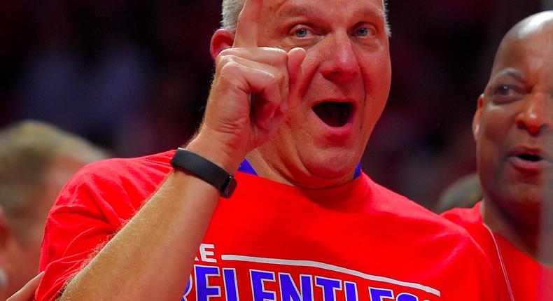 Steve Ballmer, the owner of the NBA's Los Angeles Clippers.