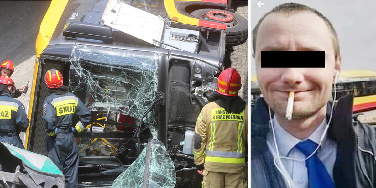 Warszawa. kierowca miejskiego autobusu spowodował wypadek. Jest akt oskarżenia