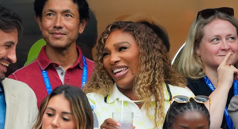 Serena Williams attends the 2024 US Open while wearing Wyn Beauty.Gotham/Getty Images