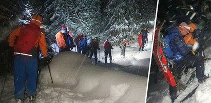 Lawina w Tatrach porwała narciarzy. Nie żyją dwie osoby
