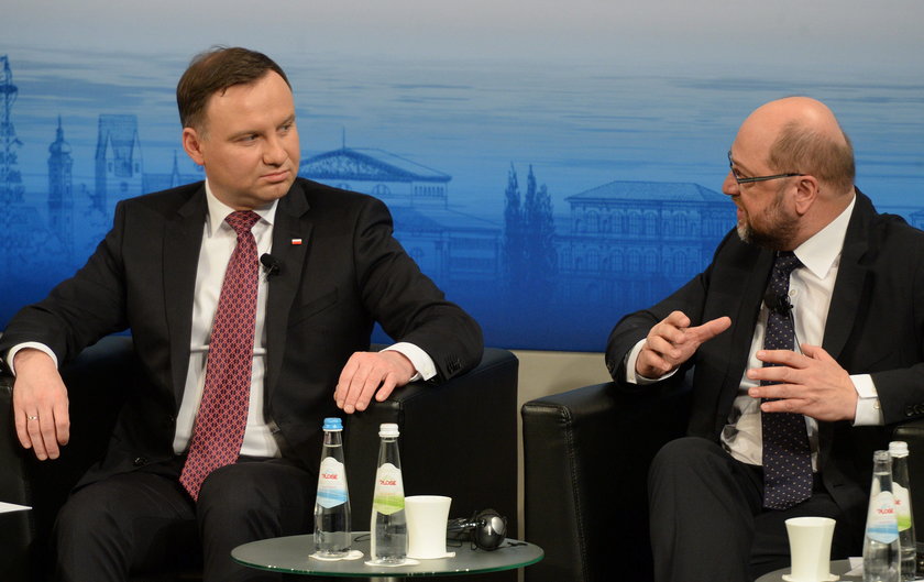 Andrzej Duda i Martin Schulz