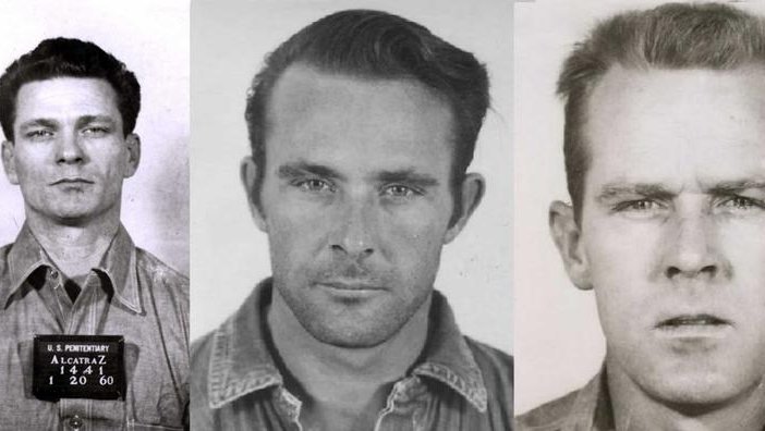 Frank Morris, Clarence Anglin i John Anglin, zdjęcia z Alcatraz - fotografie z domeny publiczej