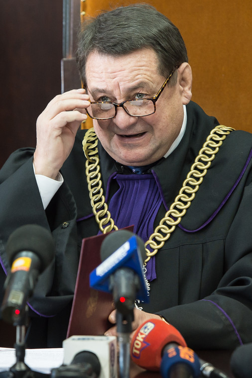 Sędzia Sądu Apelacyjnego Tadeusz Kiełbowicz na sali rozpraw