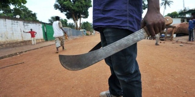 Man holding machete (File photo)