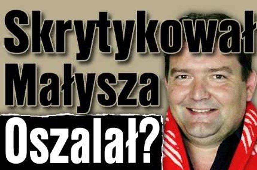 Skrytykował Małysza. Oszalał?