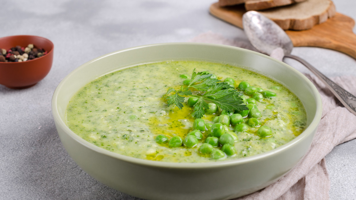 Zupa krem z zielonego groszku - przepis