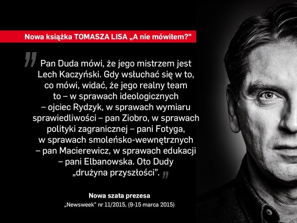 „A nie mówiłem Nowa książka Tomasza Lisa 