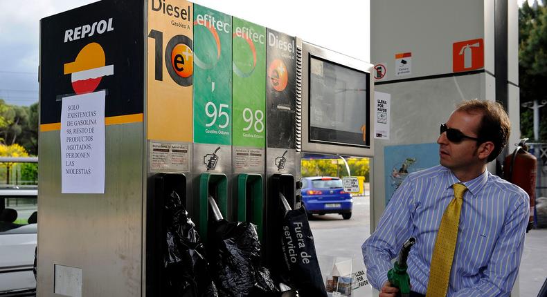 Diesel prices are now trading at record premiums to other fuels.Denis Doyle/Getty Images