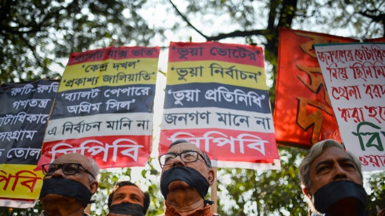 Opposition activists and MPs have criticsed the election and called for the poll to be re-run