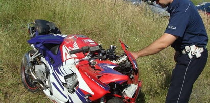 Motocyklista zabił się pędząc 160 km/godz.