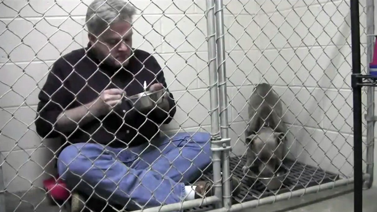 Veterinar i pas zajedno doručkuju