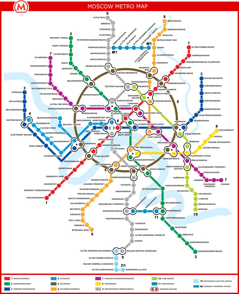 Schemat metra w Moskwie