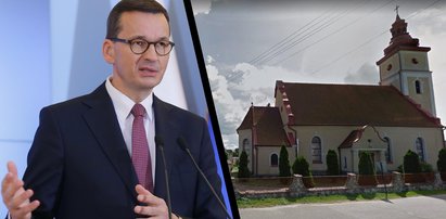 Premier był na jednej mszy. Proboszcz zawiesił w kościele kamienną tablicę upamiętniającą ten dzień