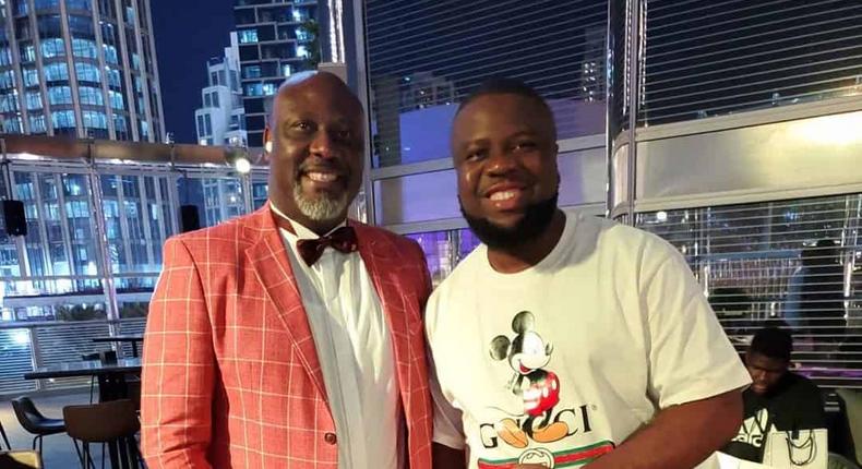 Dino Melaye with Hushpuppi (Irukka News)