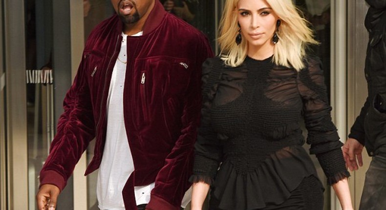 Kanye West and Kim Kardashian