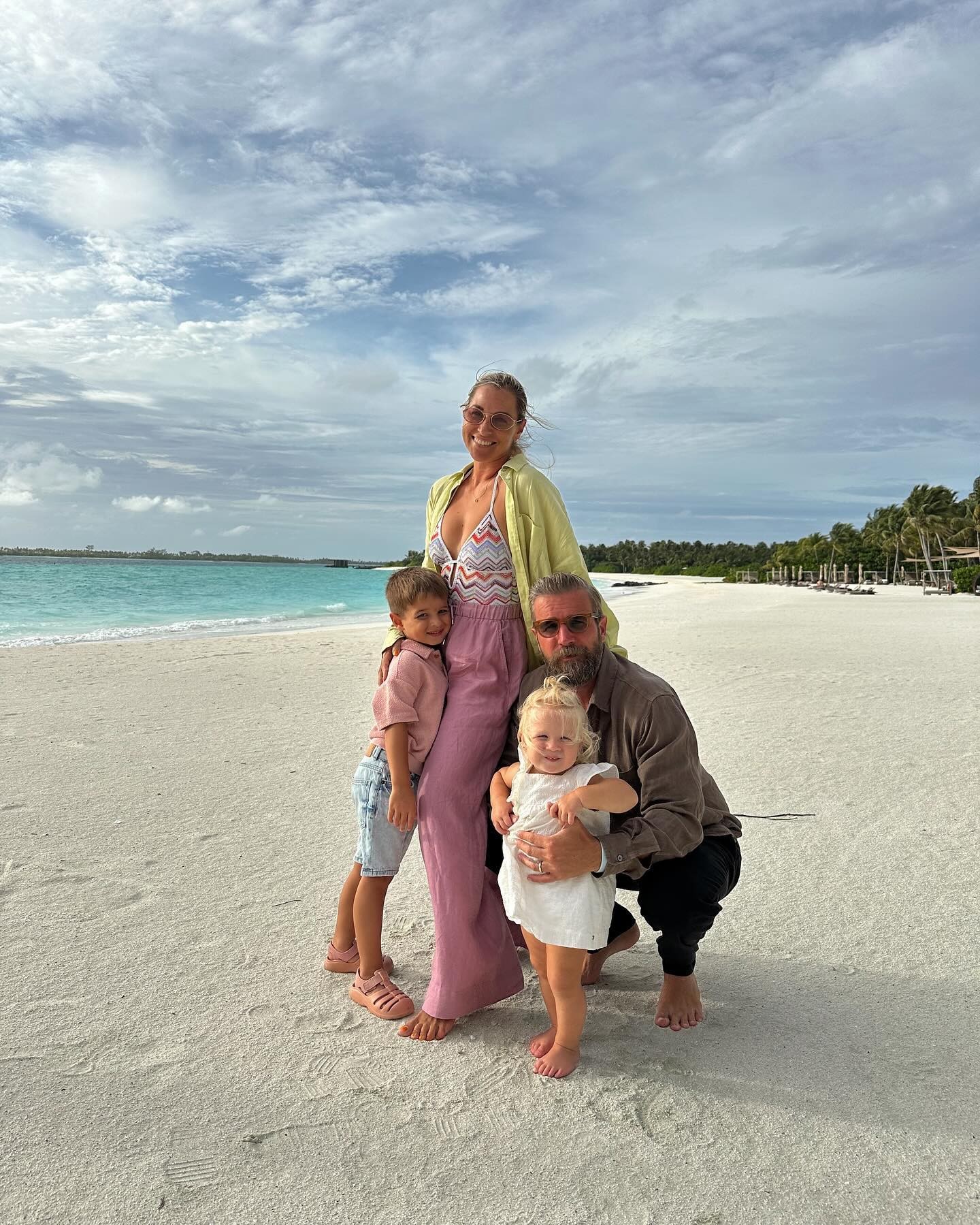 Dominika Cibulková, Michal Navara a ich deti Jakub a Nina. 