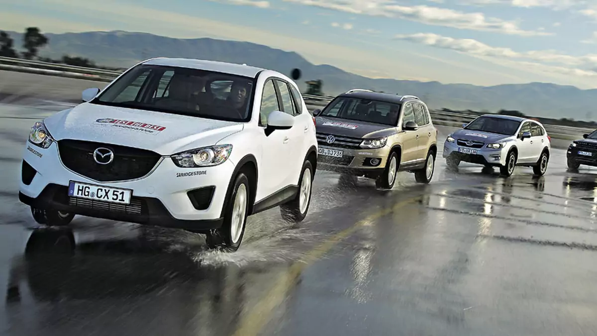 Porównanie kompaktowych SUV-ów: Mazda CX-5 kontra Volkswagen Tiguan, Subaru XV i Range Rover Evoque