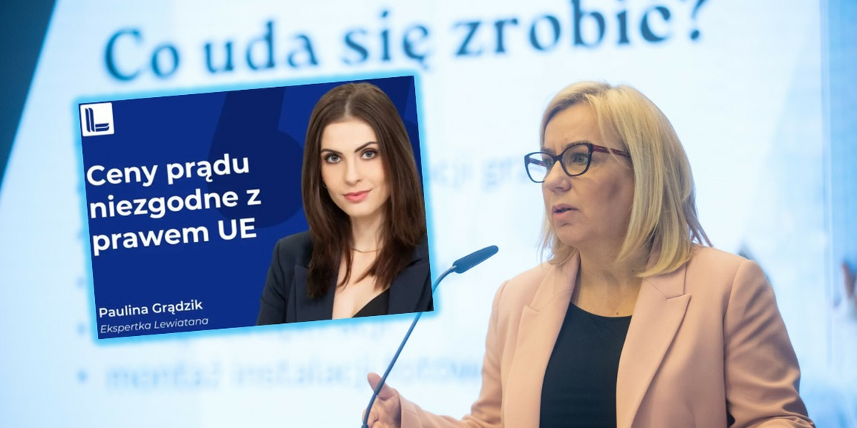 Ekspertka Lewiatana Paulina Grądzik i ministra klimatu i środowiska Paulina Hennig-Kloska