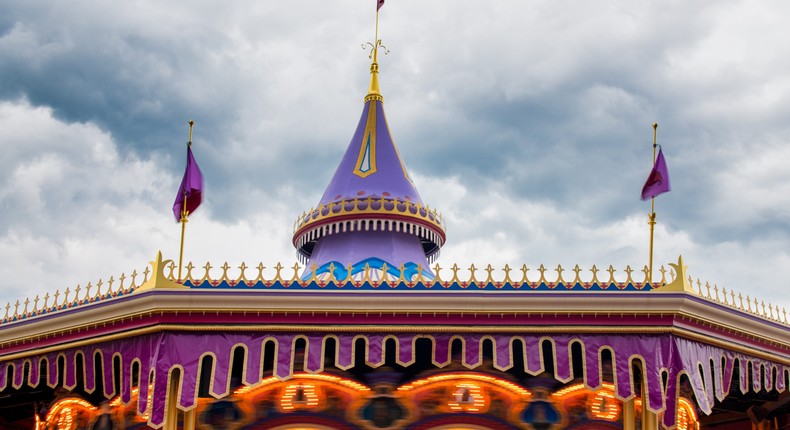 The carousel at Walt Disney World's Magic Kingdom amusement park.