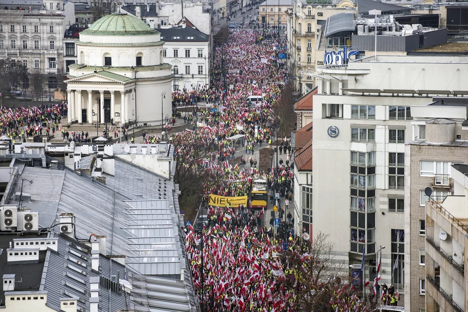 Poljska, protest poljoprivrednika u Varšavi, farmeri, blokada granice