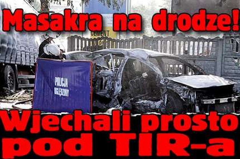 Masakra na drodze! Wjechali prosto pod TIR-a. FOTO