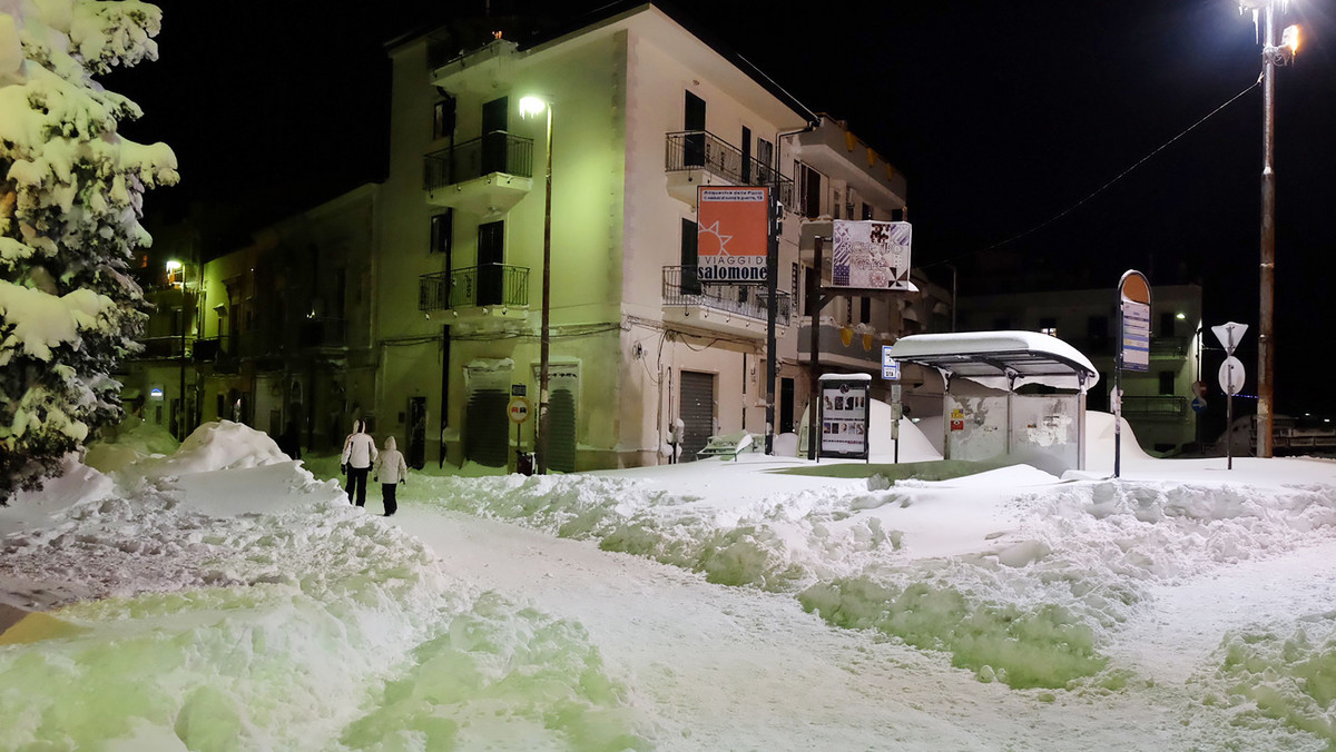 Ostra zima w centrum i na południu Włoch