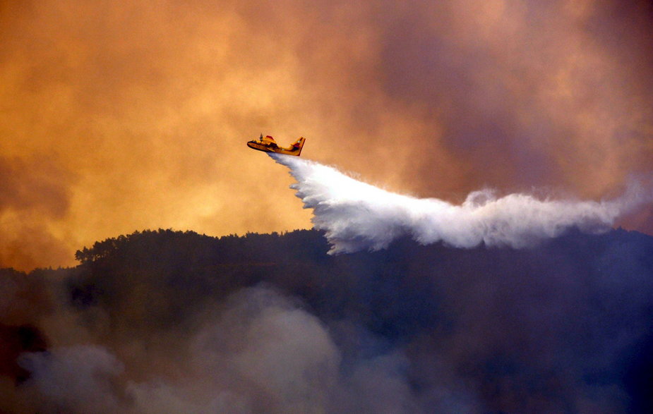 Pożar na wyspie Rodos, Grecja