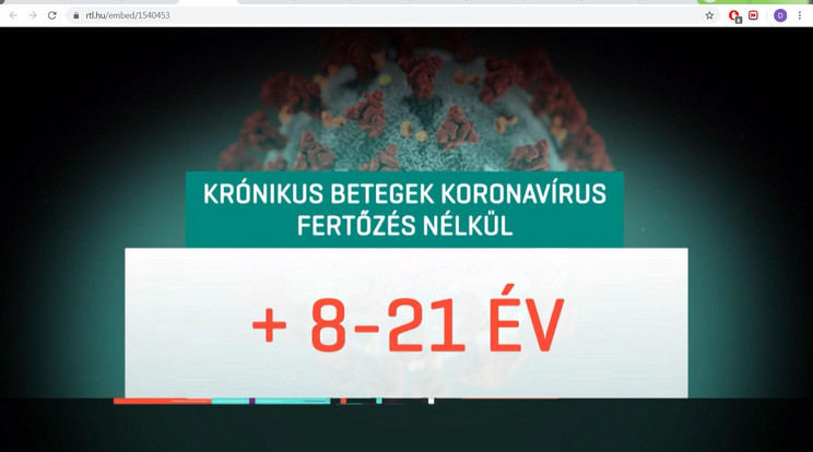 A koronavírussal fertőzött krónikus betegek jóval tovább élhettek volna / Fotó RTL Klub