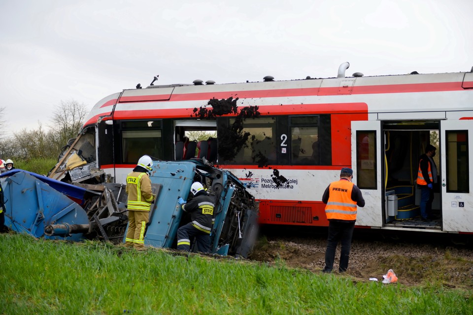 Wypadek na przejeździe kolejowym