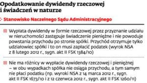 Opodatkowanie dywidendy rzeczowej i świadczeń w naturze