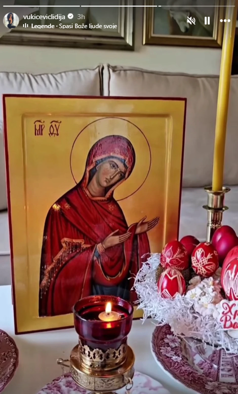 Lidija pokazala trpezu za Uskrs