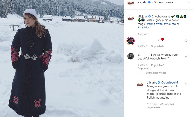 Alicja Bachleda-Curuś na Instagramie