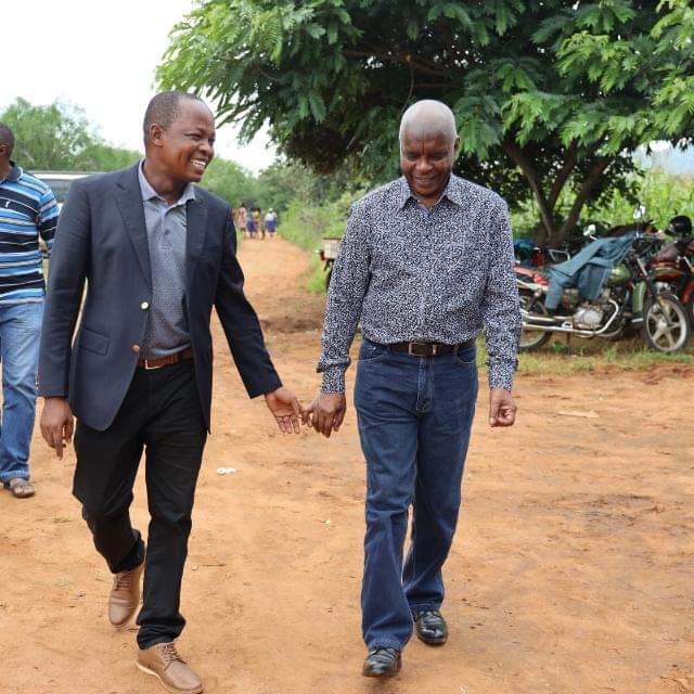 Kibwana with Ngui at a past event. Makueni MCA Harrison Ngui dies in tragic Road Accident 