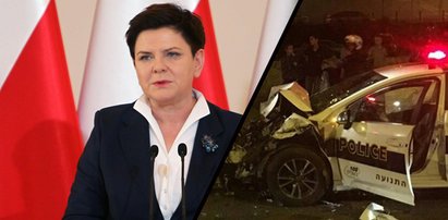 Kraksa kolumny aut wiozącej premier Szydło