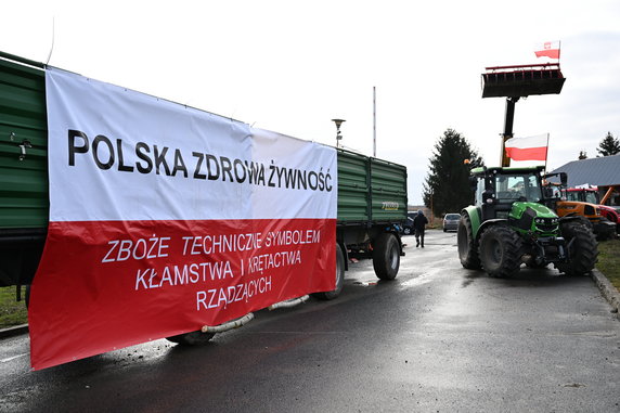 Protest rolników przeciw importowi zboża z Ukrainy