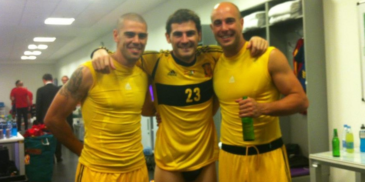 Iker Casillas w szatni.