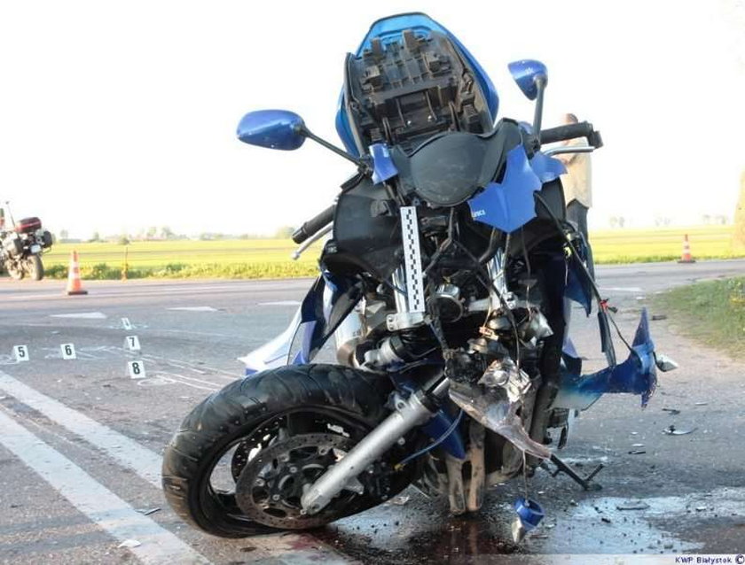 Tragedia na drodze. Nie żyje motocyklista. FOTY