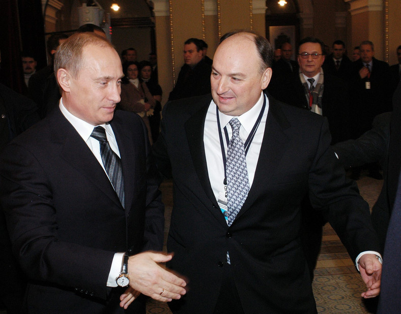 Prezydent Rosji Władimir Putin i Mosze Kantor, Oświęcim 2005 r.