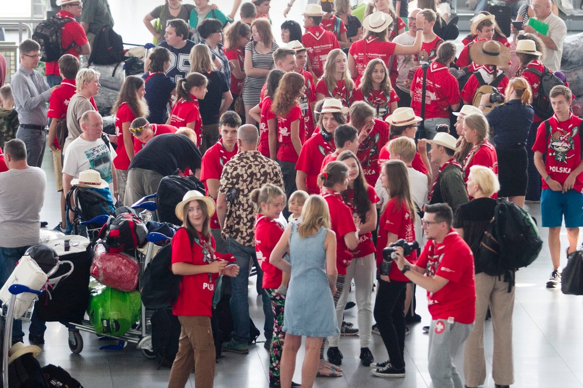 Harcerze w drodze na Światowe Jamboree Skautowe