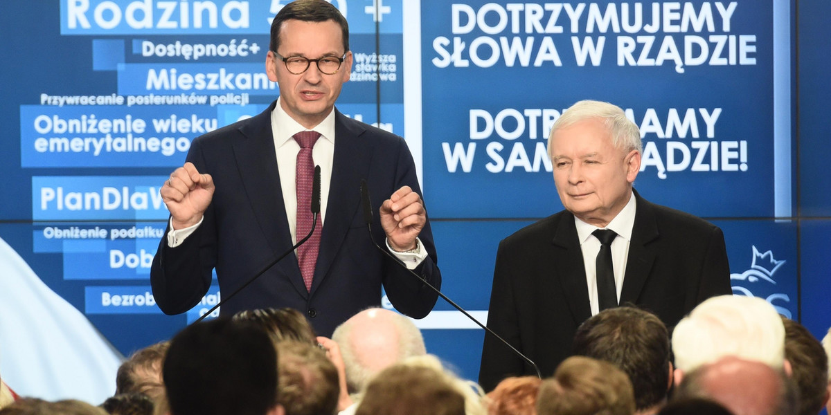 Mateusz Morawiecki i  Jarosław Kaczyński