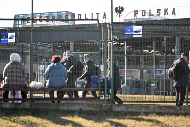 Piesze polsko - ukraińskie przejście graniczne w Medyce