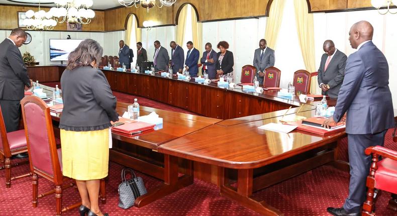 Cabinet meeting chaired by HE President Willian Ruto