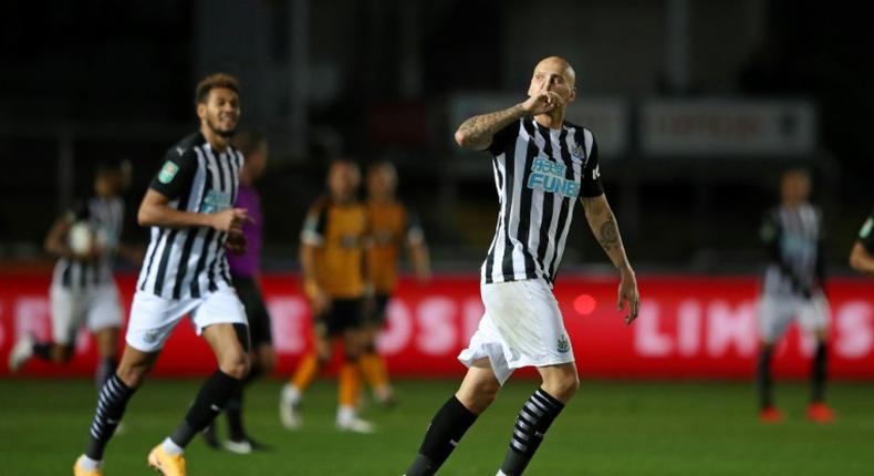 Newcastle midfielder Jonjo Shelvey scored against Newport