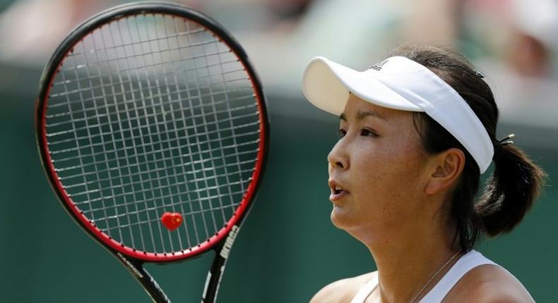China's Peng Shuai, pictured on July 7, 2017, defeated Japan's Kurumi Nara at the WTA Jiangxi Open