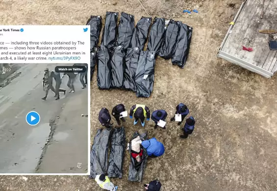 "New York Times" opublikował nagranie z egzekucji Ukraińców w Buczy