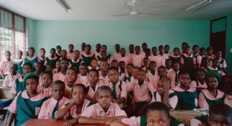 Nigerian students in a classroom