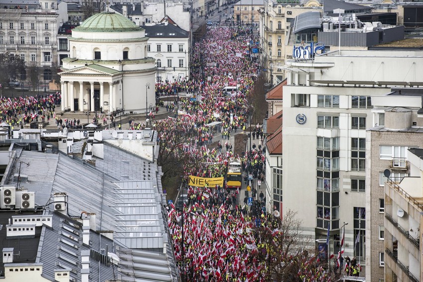 Poljska, protest poljoprivrednika u Varšavi, farmeri, blokada granice