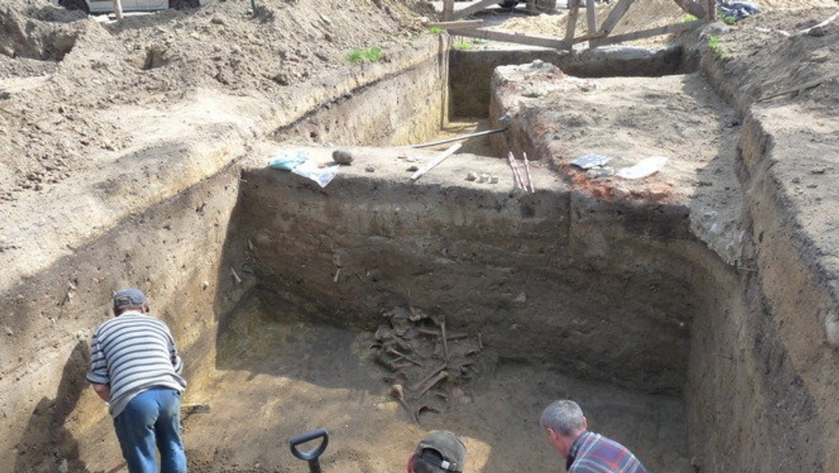 Podczas prac archeologicznych towarzyszących rewaloryzacji terenu skierniewickiego parku, odkryto na jego terenie ludzkie kości.